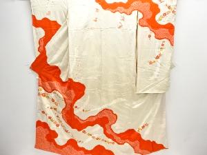 アンティーク　絞り熨斗に花唐草模様刺繍振袖